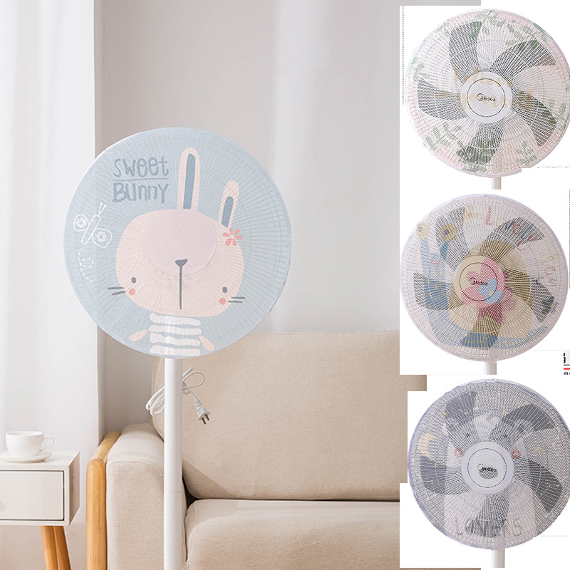 Summer Fan Protective Cover Household Floor-standing Electric Fan Children's Anti-pinch Safety Cover Cartoon Mesh Cover Fan Cover