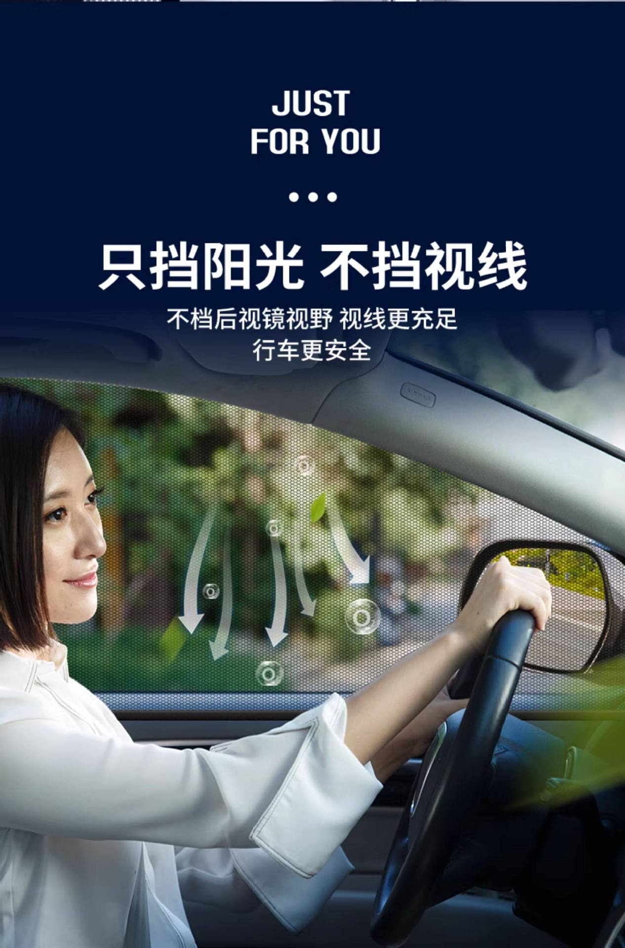 Car Sunshade, Mosquito Net for Car Windows, Glass Sunscreen, Heat Insulation, Front Windshield Car Accessory, Side Window Curtain for Car Interior