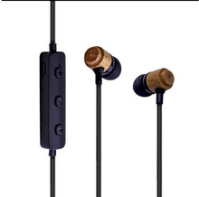 跨境入耳式音乐实木礼品耳机定制有线批发游戏直播立体声耳塞式