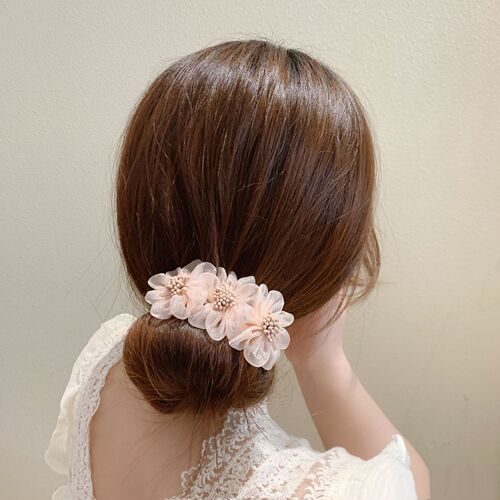 South Korea Dongdaemun Hairpin Flower Lace Concave Shape Hair Accessory Ball Head