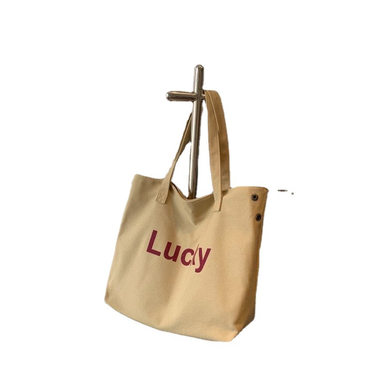 2023 nuevo estilo coreano clásico letras simple bolso de hombro estilo académico bolso casual de gran capacidad