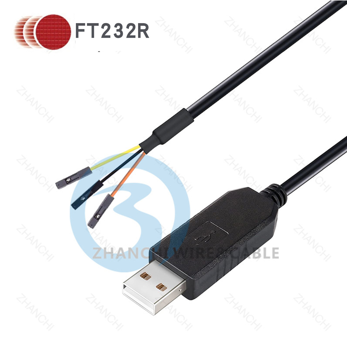 FT232RL 3V3 TTL-232R-RPi调试编程电缆 USB转3P杜邦线UART刷机线