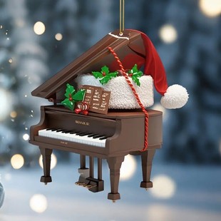 Cross-border New Christmas Atmosphere Piano Acrylic Plane Holiday Hanging Pendant Party Decorations