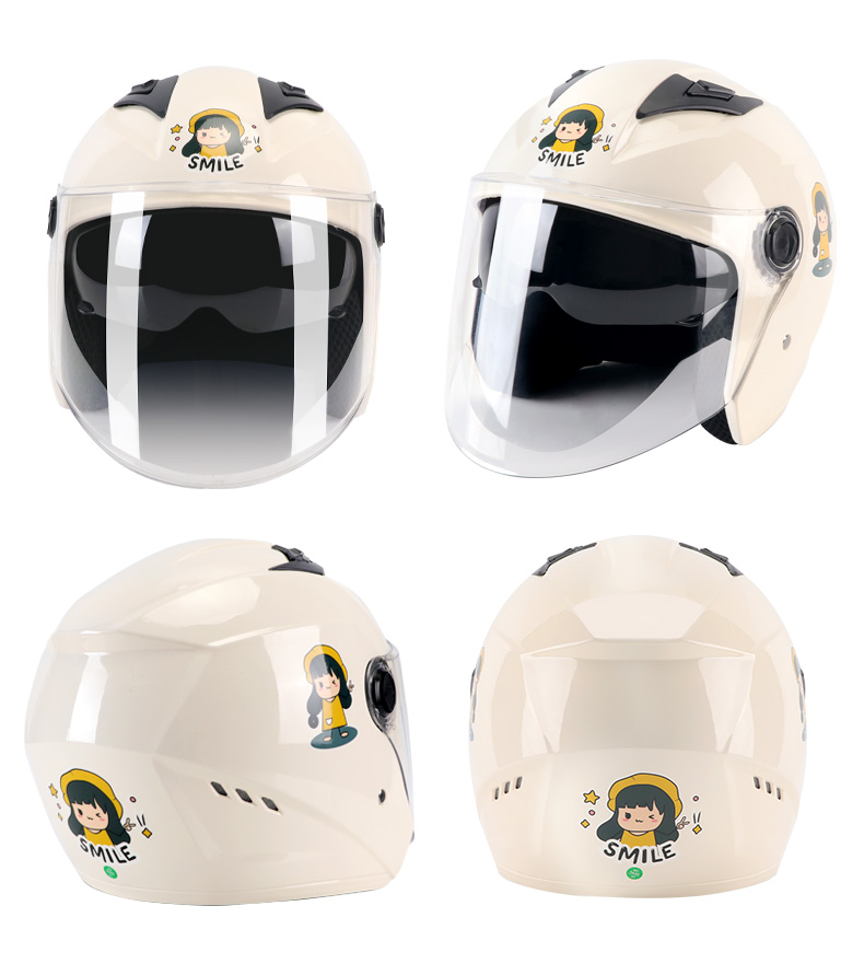 GB 3c Certified Electric Car Helmet Men and Women's Four Seasons General Winter Warm Autumn and Winter Motorcycle Half Helmet Helmet
