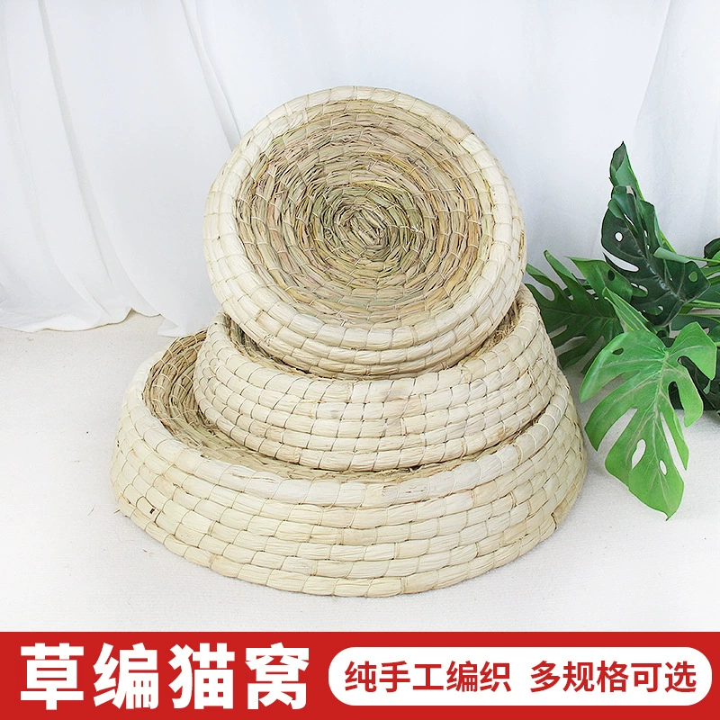Поколение игрушек для кошек Домашнее животное кошачье гнездо травяное гнездо большое кошачье гнездо для царапин ручной работы из ротанга кошачья доска для царапин игрушки для домашних животных
