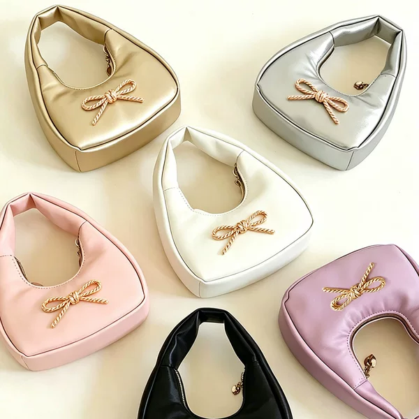 2026 Mini Sweet Bowknot Small Bag for Women, Cute and Versatile Handbag, Unique Textured Coin Purse, Portable Bag