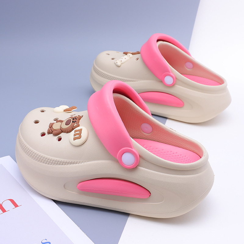 Las mujeres usan zapatos con agujeros de verano, dos pares de ropa, suela gruesa, sandalias y zapatillas de playa antideslizantes de alta calidad eva para hombres