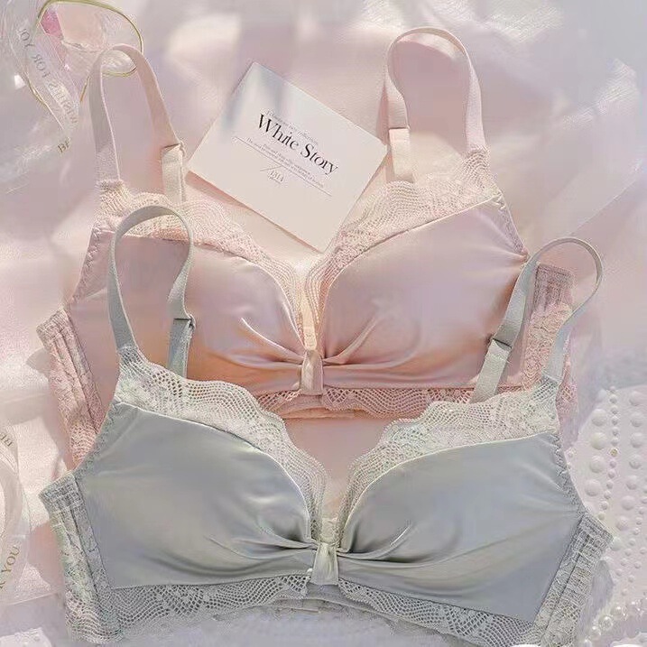 Underwear Women's Small Chest Gathering No Steel Ring Anti-sagging Big Chest Small Latex Collating Accessory Breast Pure Wind Adjustable Bra