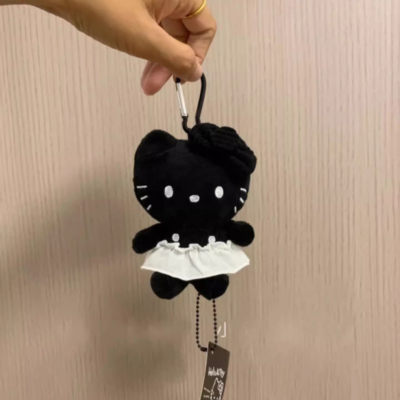 ハローキティ ブラックバッグ ペンダント 人形 ホリデーギフト スクールバッグ キーホルダー かわいい kt|undefined