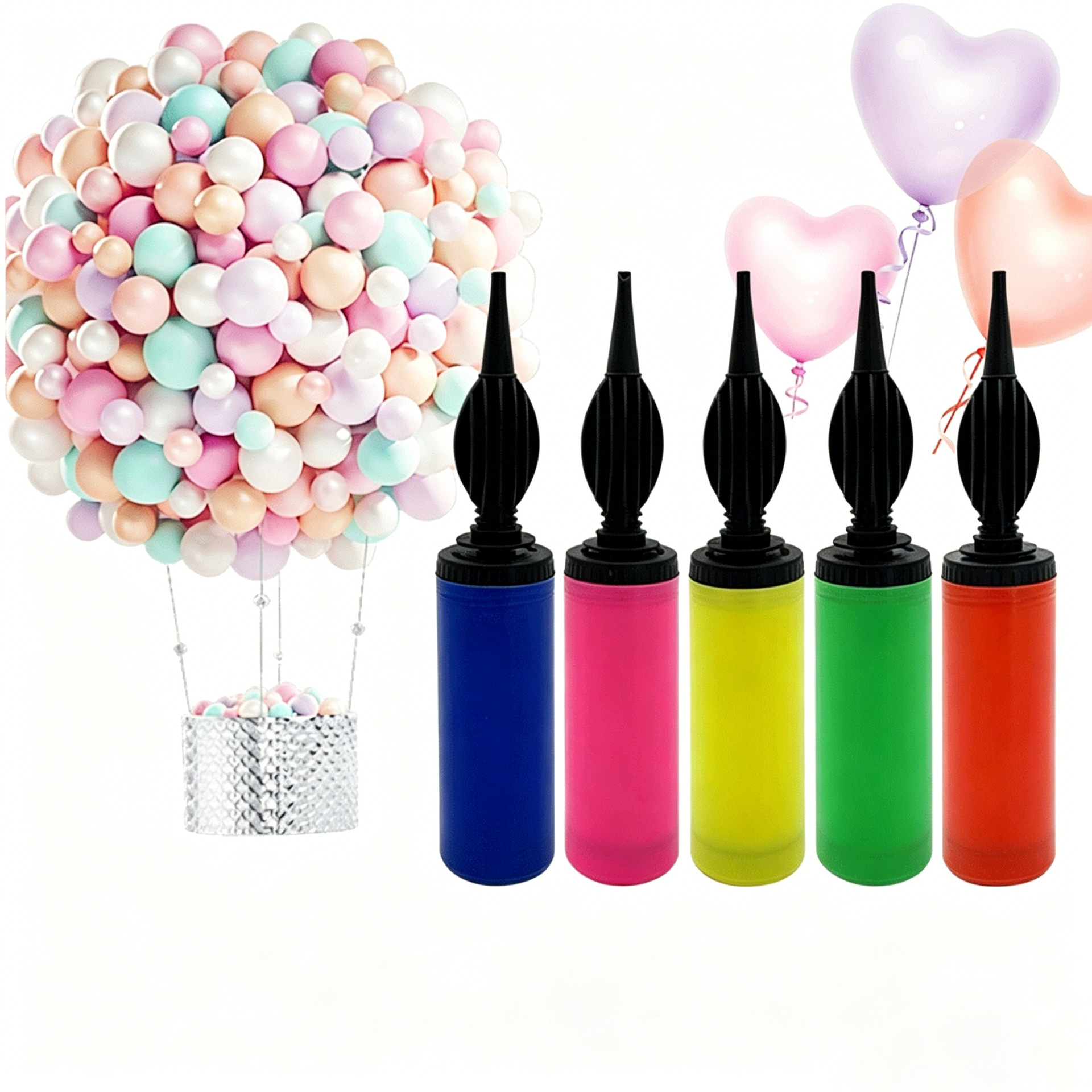 Inflador de globos transfronterizo para Amazon, inflador de globos de doble entrada, nuevo material, inflador de globos rápido de doble entrada.