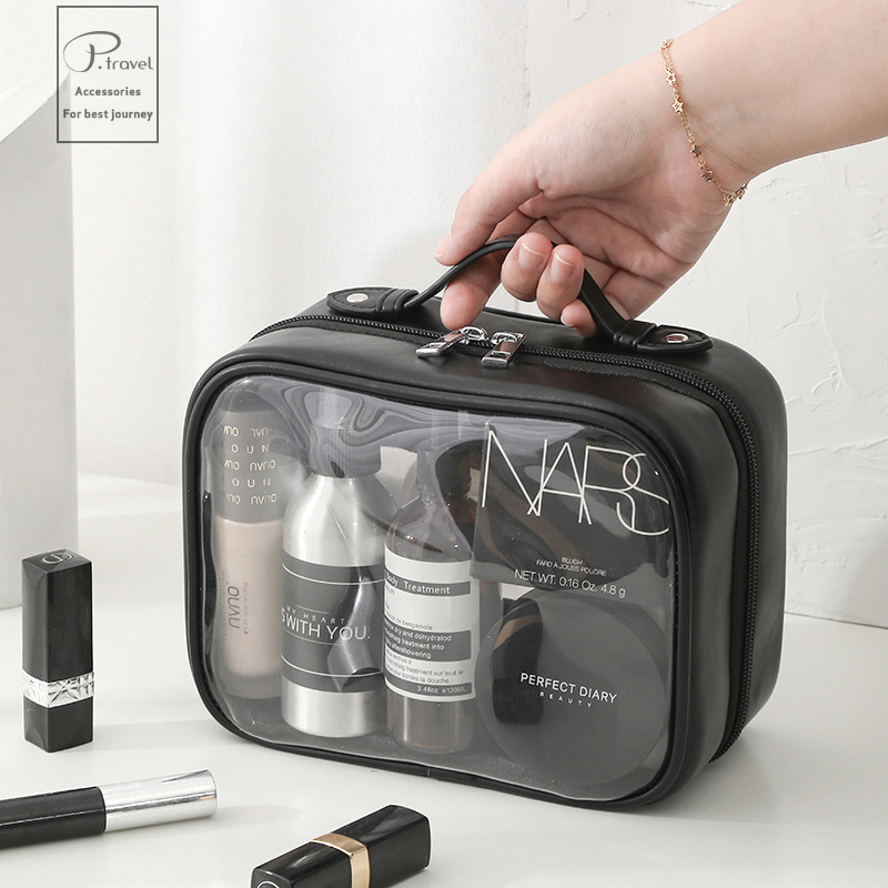 Bolsa de cosméticos de gran capacidad para mujeres 2023 nueva bolsa de lavado impermeable portátil partición cosmética bolsa de almacenamiento traje de viaje