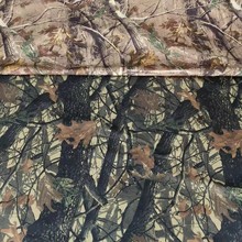 全棉12安加密帆布数码直喷迷彩树枝花 迷彩枫叶服装包袋外套面料