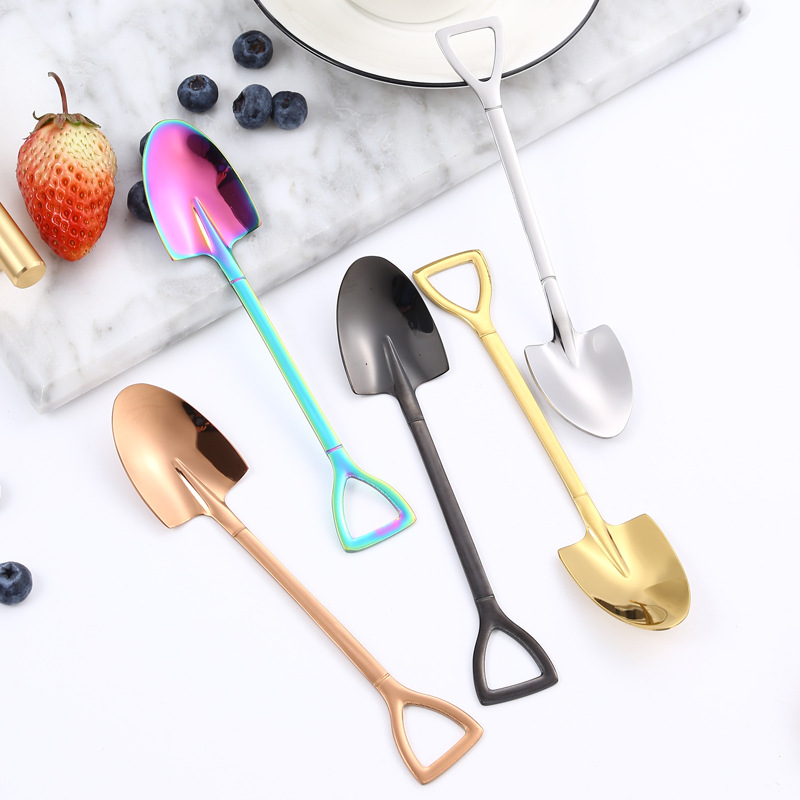 304 de acero inoxidable cuchara de sandía creativo Red rojo pala cuchara de helado pala cuchara Niños Bebé postre cuchara de helado