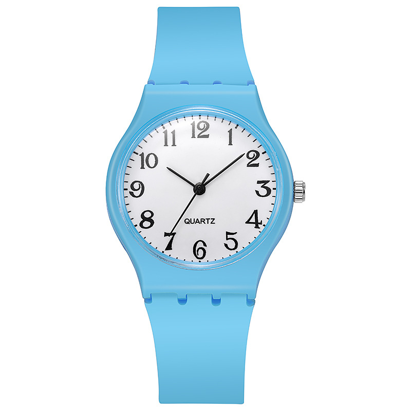 Spot Wholesale Silicone Korean Style Simple Digital Small Dial Quartz Watch Small Fresh Creative Female Student Watch Children