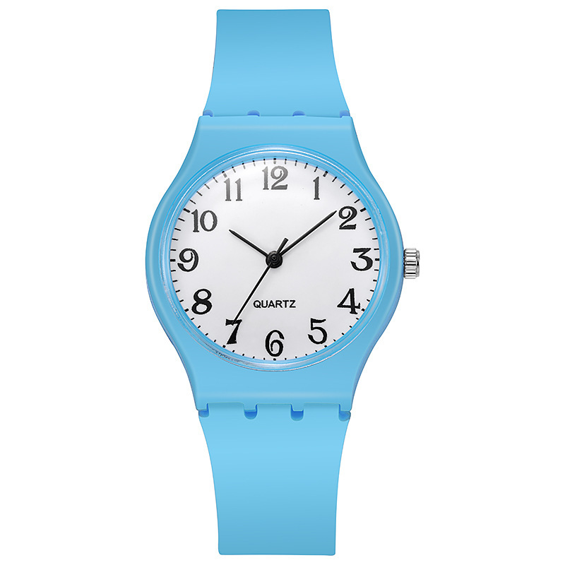 Spot Wholesale Silicone Korean Style Simple Digital Small Dial Quartz Watch Small Fresh Creative Female Student Watch Children