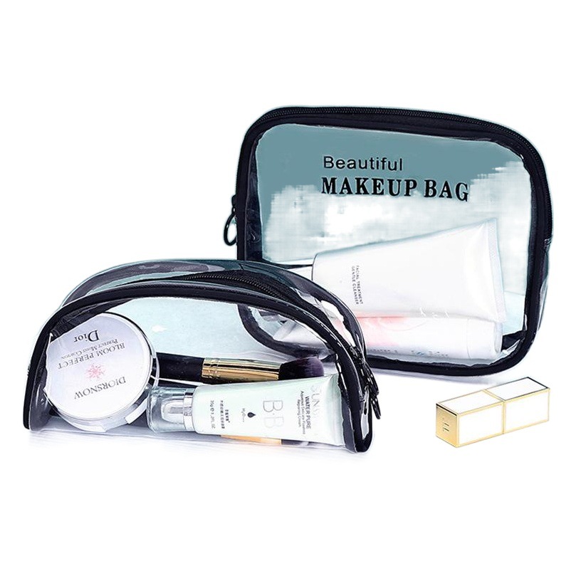 INS estilo bolsa de cosméticos transparente traje de viaje portátil de gran capacidad bolsa de lavado impermeable Fundación lápiz labial de almacenamiento