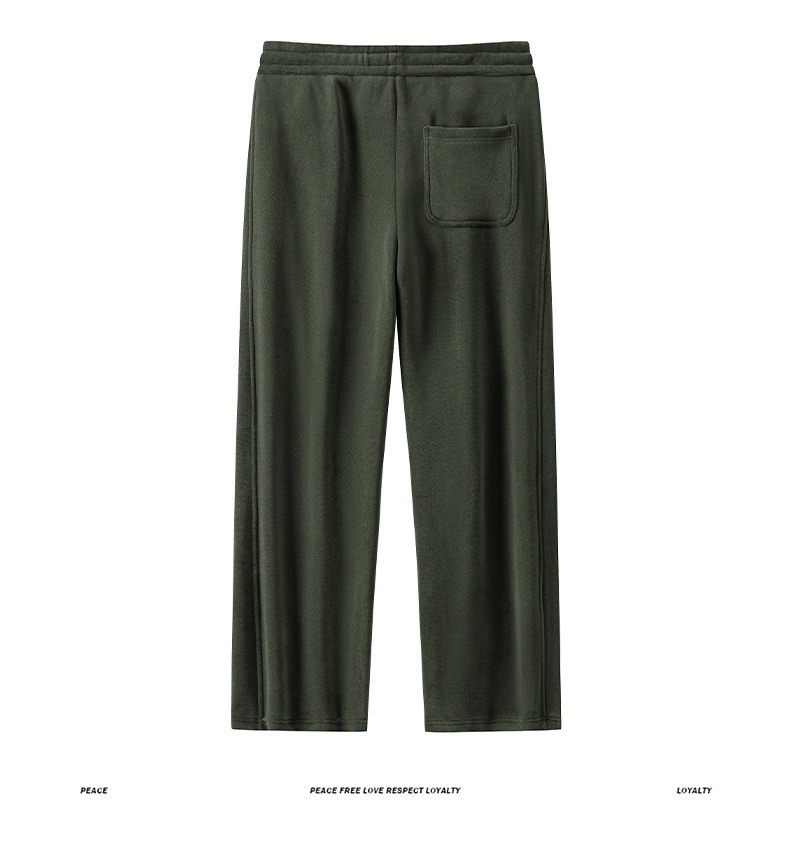 Heren winterjoggingbroek met fleecevoering - 360 g dubbelzijdige Sherpa thermische loungebroek, relaxte pasvorm en rechte pijpen (maten M-4XL)_voghion.com