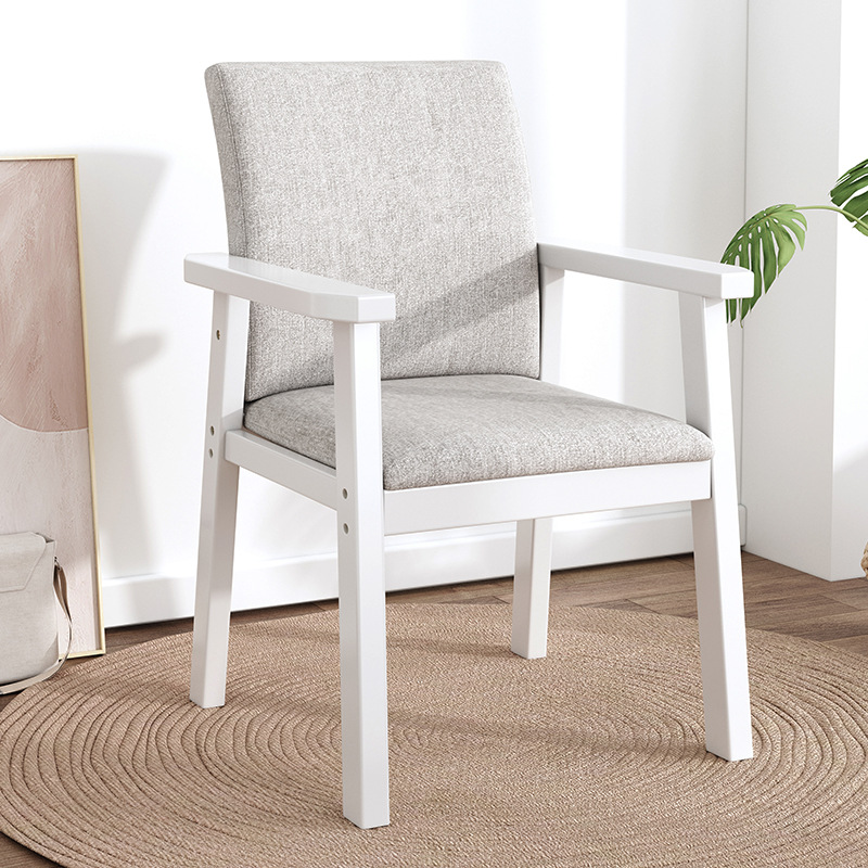 Silla de madera maciza hogar estudio escritorio y silla simple dormitorio ocio taburete sillón de oficina ensanchado respaldo Silla de comedor