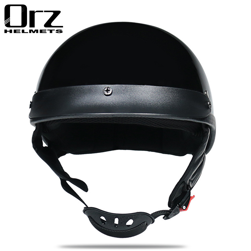 Casco, casco de verano, casco medio para motocicleta para hombre, scooter, bicicleta eléctrica, casco retro personalizado estilo príncipe, moda urbana, talla grande para motociclistas