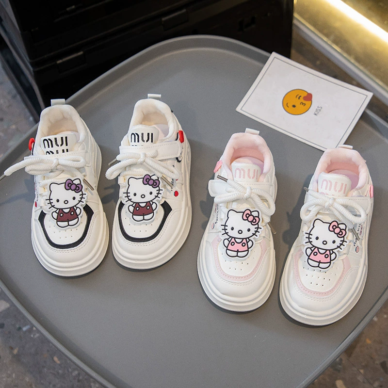 Спортивная обувь для девочек 2025 весна и осень новая мягкая подошва детская доска обувь повседневная устойчивая к грязи беговая обувь маленькая белая обувь