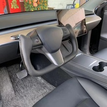 适用特斯拉改装YOKE方向盘Model3/Y升级内饰个性加热飞机转向盘