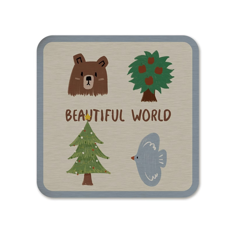 Posavasos de café de oficina de dibujos animados, posavasos de escritorio, posavasos de agua redondos, almohadillas absorbentes de agua de barro de diatomeas, encimera de secado rápido