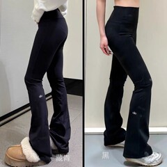 alo瑜伽喇叭裤微喇鲨鱼裤女外穿25春秋季高腰显瘦运动紧身提臀裤