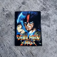 WHO CARE Ретро Энциклопедия DEVILMAN ZADAblacktee Черная футболка с короткими рукавами свободного рукава