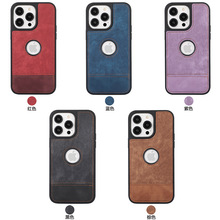适用苹果15promax手机壳iPhone14全包13商务高档12防摔11拼接皮套