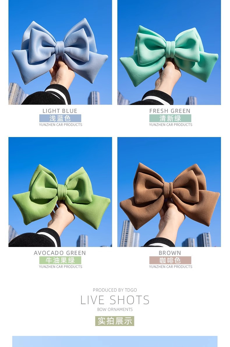 Helmet decoration bow, motorcycle and electric vehicle helmet accessory, cartoon multi-color bow, in-stock wholesale