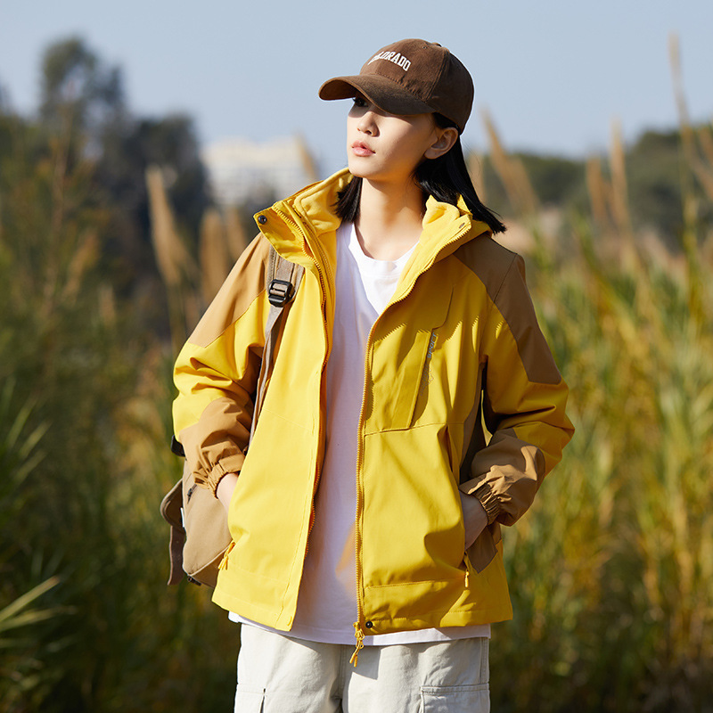 冲锋衣男女户外三合一小个子春秋外套加绒加厚2025新款防风登山服|undefined