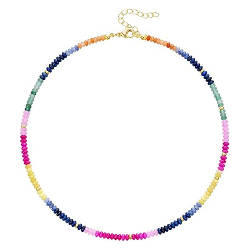 15g Weight Lobster Trigger Clasp Closure Clasp Closure Type Necklace Classification Beaded Chain Chain Type 1 Piece Quantity Daily, Street Occasion natural stone Material Geometric Pattern Women's Gender Simple Style Style Simple Style Geometric Natural Stone Beaded Chain Necklace 4