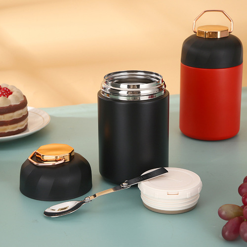 304 stainless steel thermal insulation stew beaker simple large capacity stew kettle with handle vacuum portable stew pot wholesale