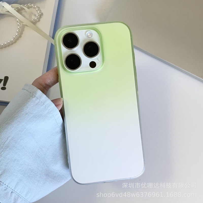 iPhone17promax グラデーションつや消しアイスミスト磁気電話ケース Apple 16 超薄型 PC 落下防止シースに適しています。|undefined