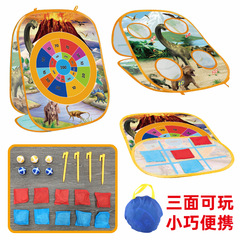 Cross-border Amazon children's indoor and outdoor sports toys throwing sandbags dart board sticky target chessboard three-in-one