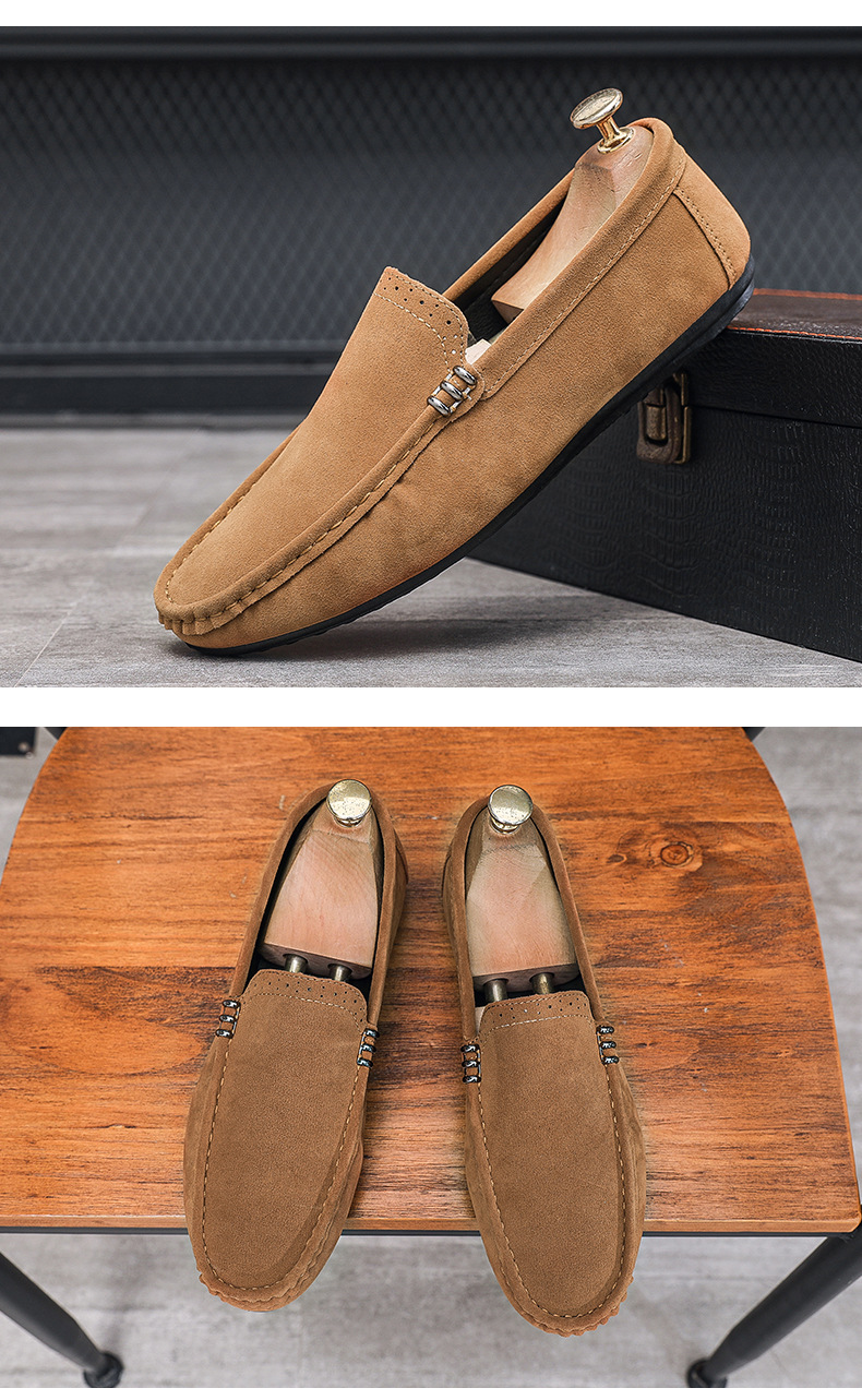 Neue Beanie Schuhe Herren Trend Wildleder Slipper alles mit Loafers_voghion.com