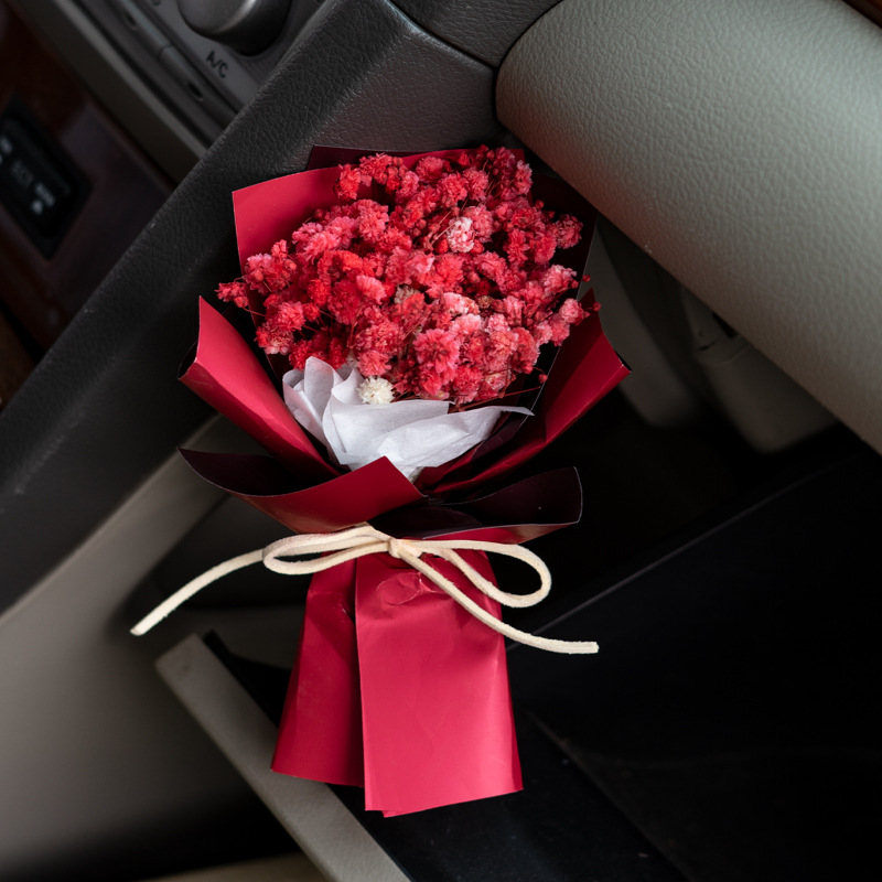 Mini ramo de flores eternas con diseño de cielo estrellado para coche, regalo de San Valentín para novia, regalo creativo de alta gama, recuerdo.