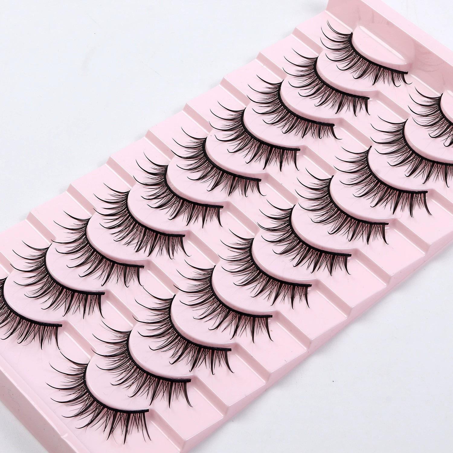 AliExpress Amazon экспорт экспортные индивидуальные ресницы плоские ресницы заводская обработка образцов мягкие завитки