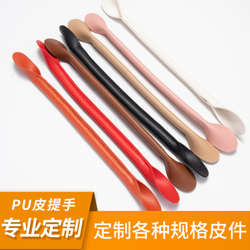 工場卸売 pu レザーバッグストラップキャンバスバッグハンドルギフトボックスレザーハンドルバッグ綿ロープ骨バッグハンドル|undefined