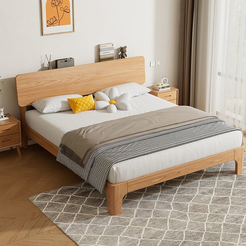 Casa de alquiler estilo nórdico cama de madera maciza moderna simple japonesa cama doble muebles ecológicos muebles de dormitorio estilo tronco
