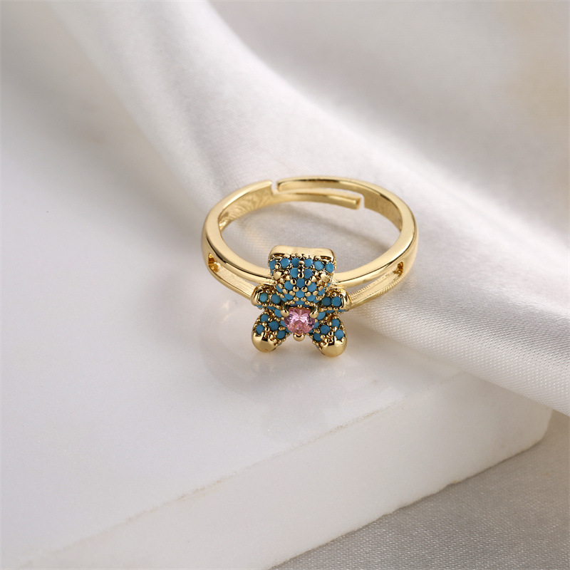 Lady Bear Copper Zircon Rings 1 Piece