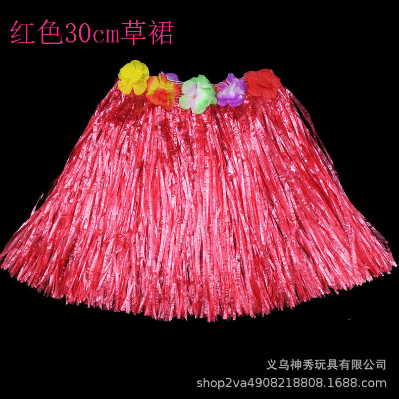 1 Hula guirnalda espectáculo Hawaiian hierba falda longitud 30cm