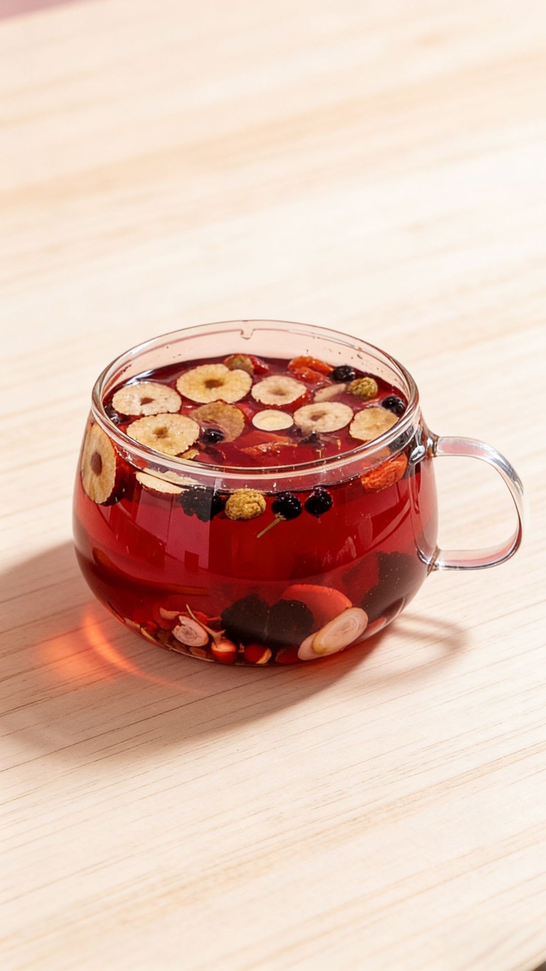 Ginseng Goji Mulberry Herbal Tea 390g 30 Mini Jars Daily Wellness Flower Tea in use