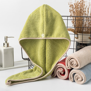 Dry hair cap women super absorbent quick-drying thick turban scrub head long hair shower cap candy color dry hair cap wholesale