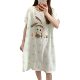 Merle Liying 2025 summer plus size double-sided cartoon printing 120g cloud cotton short sleeve skirt wholesale a generation of hair