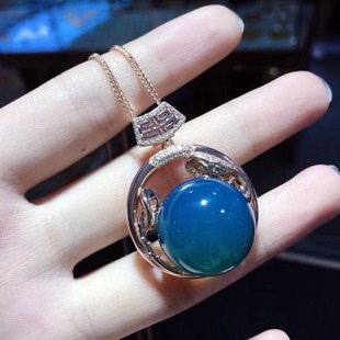 Lotus Pond Moonlight 18mm Mexico Lamper Seiko Inlaid S925 Silver Pendant Lotus Out of Silt but Not Dyed Pure