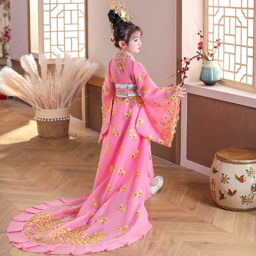 Pink Queen Empress cosplay Hanfu girls Chinese wind Chinese princess cosplay skirts fairy girl imperial concubine costumes trailing fairy costume 