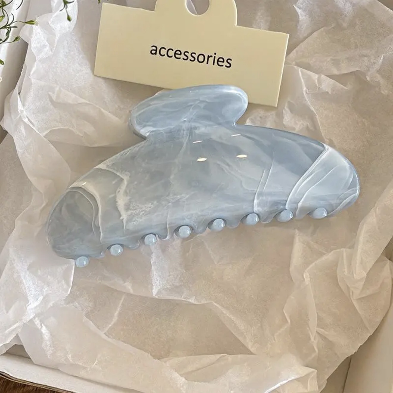 Smudged oval fog blue