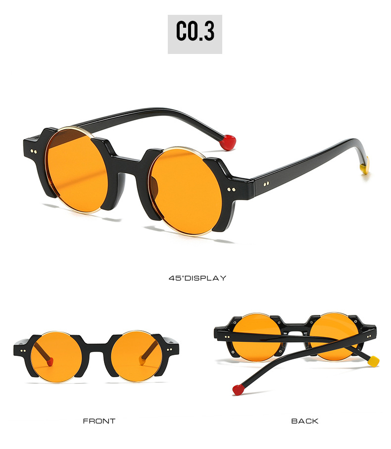 65g Weight Full Frame Glasses Structure Sunglasses Classification PC, UV400 Protection Lens Material Round Frame Glasses Style Outdoor, Travel Occasion Solid Color Pattern All Seasons Season Unisex Gender Hip-Hop, Streetwear Style Grey, Black Color Hip-Hop Streetwear Solid Color PC UV400 Protection Round Frame Full Frame Women's Sunglasses 8