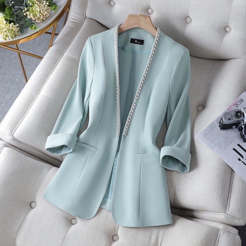 High-end Sense Small Suit Jacket Women's Fashion All-match Elegant Socialite Buckle Suit Women's Top Spring and Autumn New